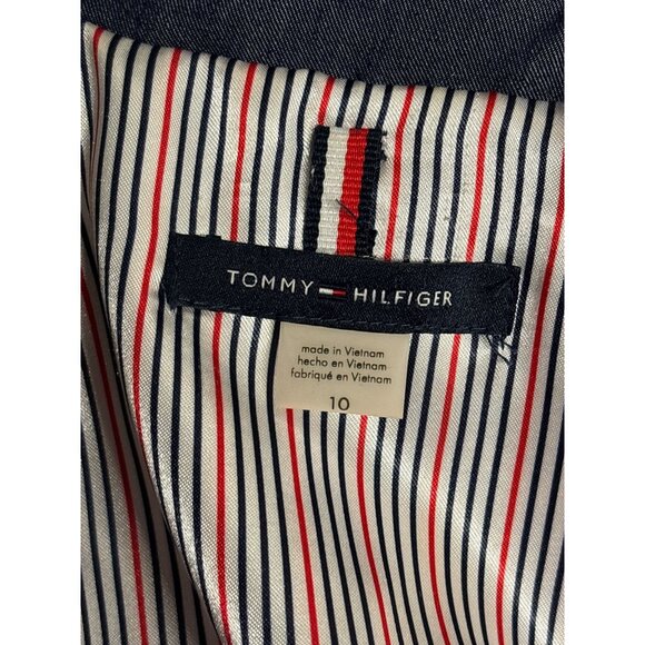 Tommy Hilfiger Womens Dark Gray Blazer With Embroidered Chest Pocket & Button Cu - Picture 5 of 15